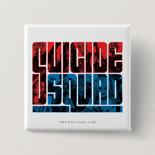 Suicide Squad Red and Blue Logo Pinback Button