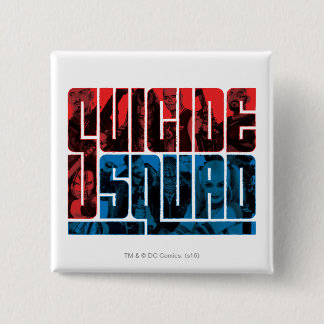 Suicide Squad | Red and Blue Logo Pinback Button