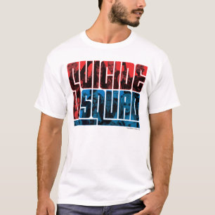 Suicide Squad Red and Blue Logo T-Shirt