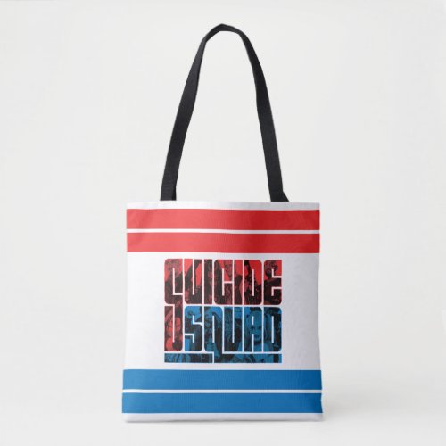 Suicide Squad  Red and Blue Logo Tote Bag