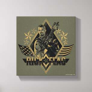 Suicide Squad Rick Flag Badge Canvas Print