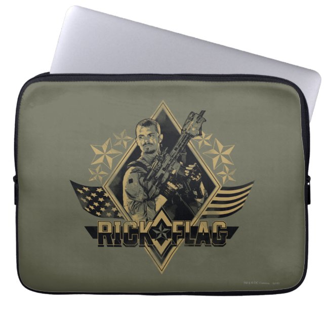 Suicide Squad | Rick Flag Badge Laptop Sleeve (Front)