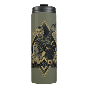 Suicide Squad   Rick Flag Badge Thermal Tumbler