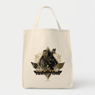 Suicide Squad Rick Flag Badge Tote Bag