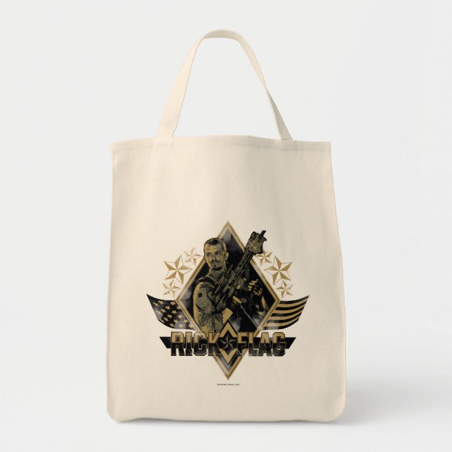 Suicide Squad | Rick Flag Badge Tote Bag (Front)