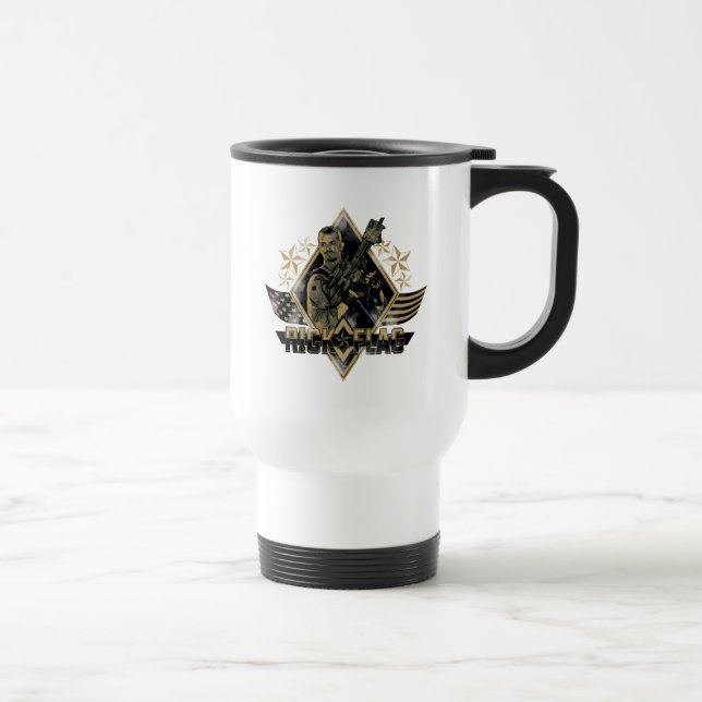 Suicide Squad | Rick Flag Badge Travel Mug (Right)