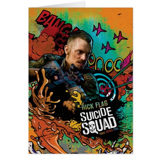 Suicide Squad | Rick Flag Character Graffiti Cards (Front)