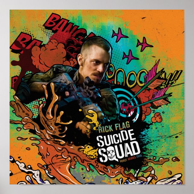 Suicide Squad | Rick Flag Character Graffiti Poster (Front)