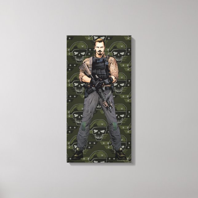 Suicide Squad | Rick Flag Comic Book Art Canvas Print (Front)
