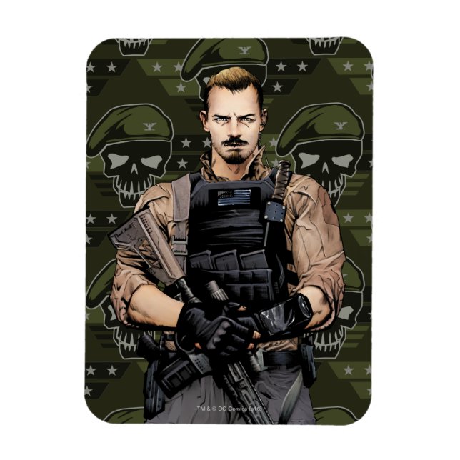 Suicide Squad | Rick Flag Comic Book Art Magnet (Vertical)