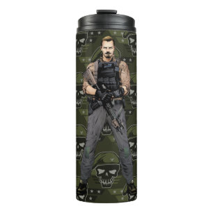 Suicide Squad   Rick Flag Comic Book Art Thermal Tumbler