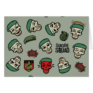Suicide Squad Rick Flag Emoji Pattern