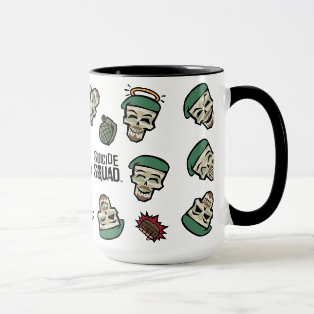 Suicide Squad | Rick Flag Emoji Pattern Mug (Right)