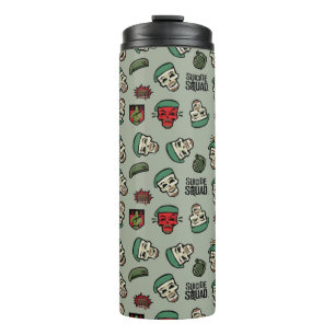 Suicide Squad Rick Flag Emoji Pattern Thermal Tumbler