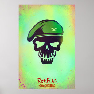 Suicide Squad   Rick Flag Head Icon Poster