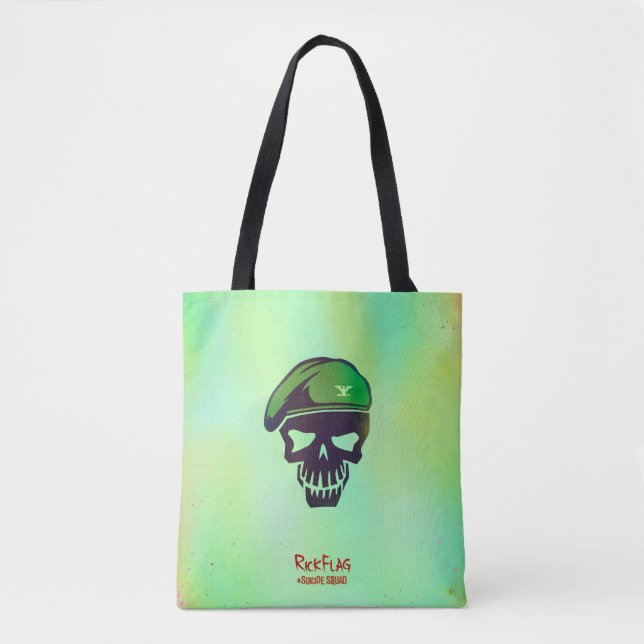 Suicide Squad | Rick Flag Head Icon Tote Bag (Front)