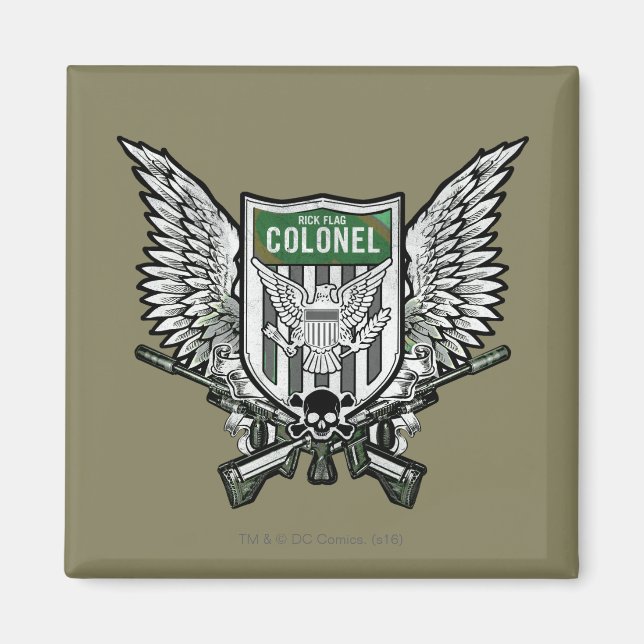 Suicide Squad | Rick Flag Winged Crest Tattoo Art Magnet (Front)