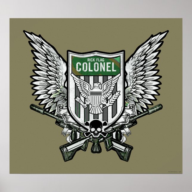 Suicide Squad | Rick Flag Winged Crest Tattoo Art Poster (Front)