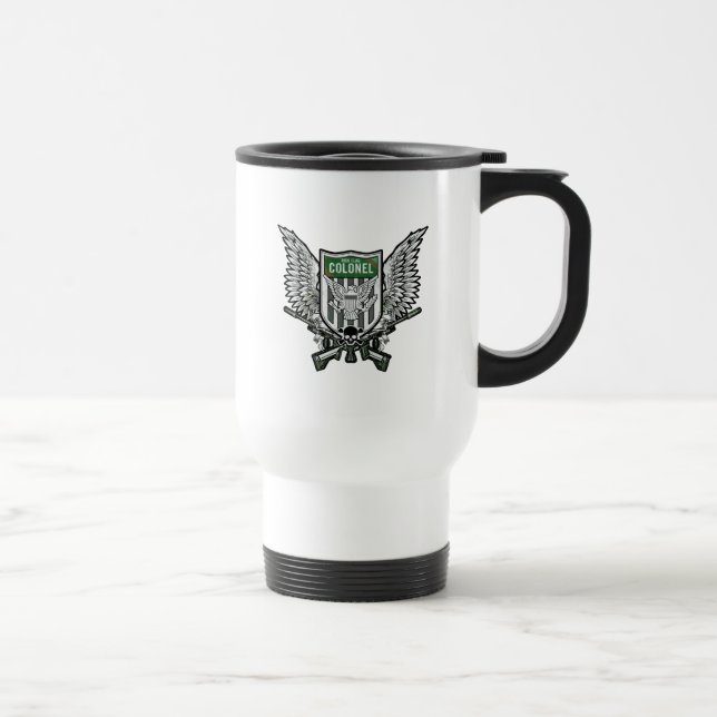 Suicide Squad | Rick Flag Winged Crest Tattoo Art Travel Mug (Right)