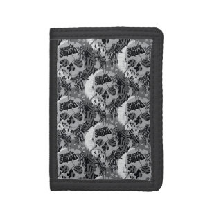 Suicide Squad   Skull Pattern Tri-fold Wallet