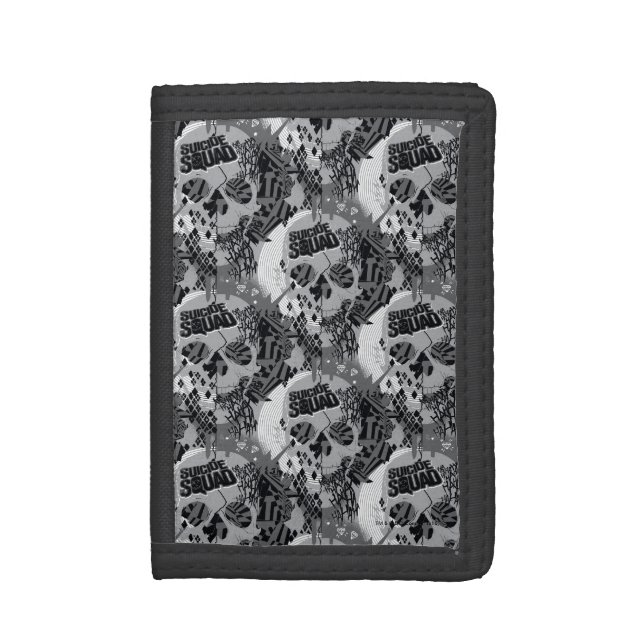 Suicide Squad | Skull Pattern Tri-fold Wallet (Front Vertical)