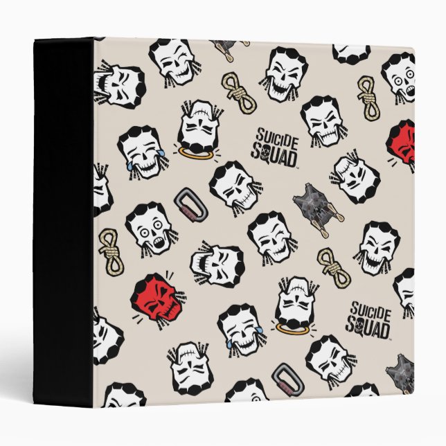 Suicide Squad | Slipknot Emoji Pattern 3 Ring Binder (Front/Spine)