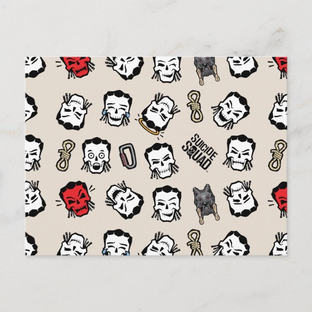 Suicide Squad | Slipknot Emoji Pattern Postcard (Front)