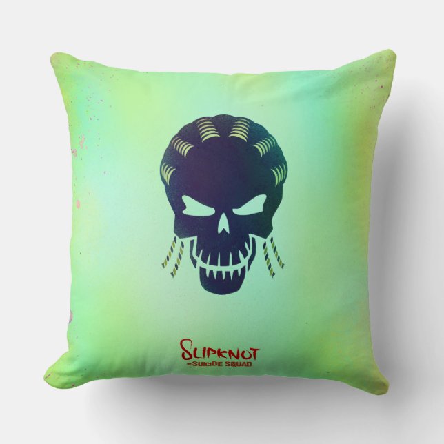 Suicide Squad | Slipknot Head Icon Throw Pillow (Front)
