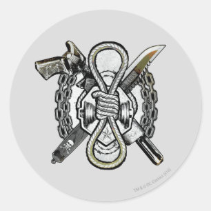 Suicide Squad   Slipknot Weapons Tattoo Art Classic Round Sticker