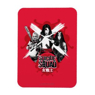 Suicide Squad Squad Girls "Female Warrior" Magnet