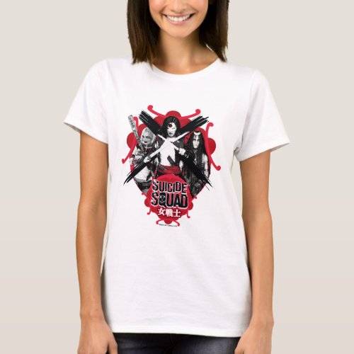 Suicide Squad  Squad Girls Female Warrior T_Shirt