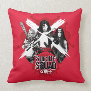 Suicide Squad Squad Girls "Female Warrior" Throw Pillow