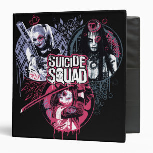 Suicide Squad   Squad Girls Graffiti Badges Binder