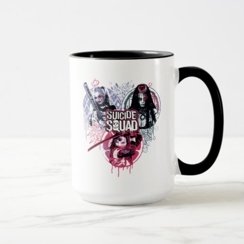 Suicide Squad  Squad Girls Graffiti Badges Mug