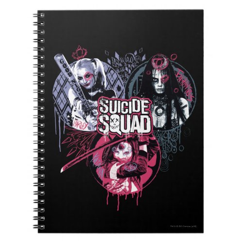 Suicide Squad  Squad Girls Graffiti Badges Notebook