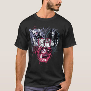 Suicide Squad Squad Girls Graffiti Badges T-Shirt
