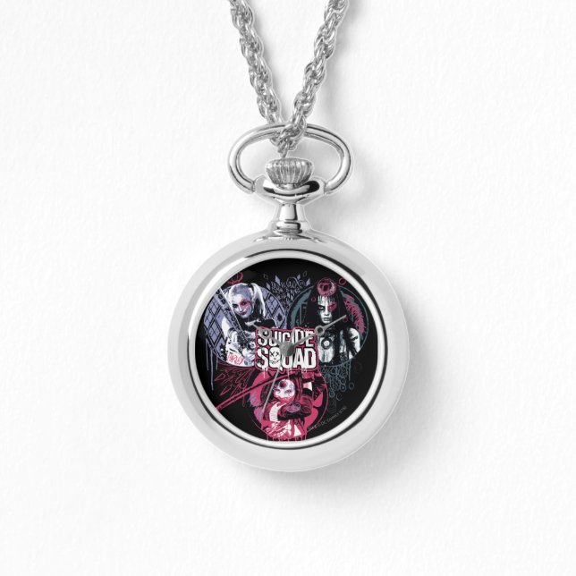 Suicide Squad | Squad Girls Graffiti Badges Watch (Front)