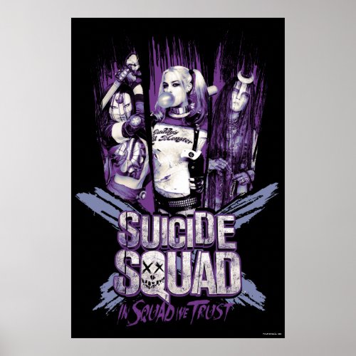 Suicide Squad  Squad Girls In Squad We Trust Poster