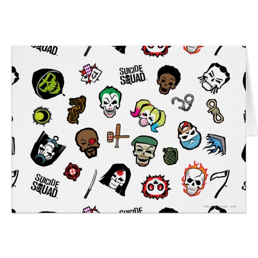 Suicide Squad | Suicide Squad Emoji Pattern Cards (Front Horizontal)