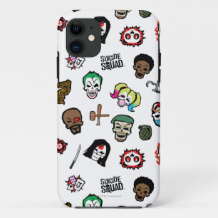 Suicide Squad   Suicide Squad Emoji Pattern iPhone 11 Case