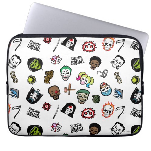 Suicide Squad  Suicide Squad Emoji Pattern Laptop Sleeve