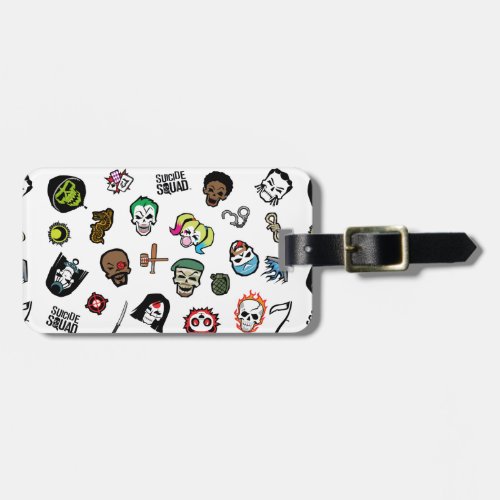 Suicide Squad  Suicide Squad Emoji Pattern Luggage Tag