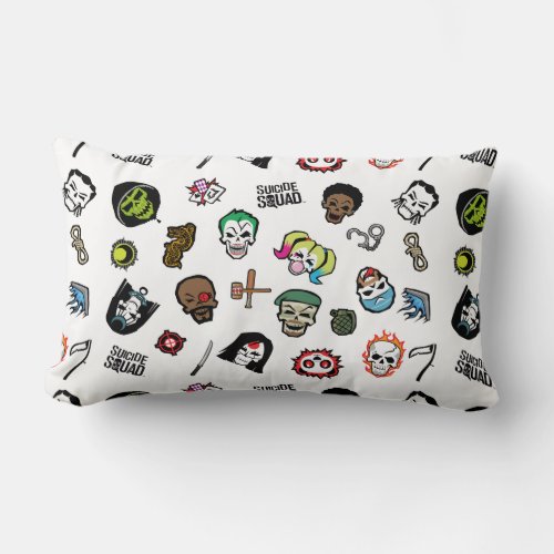 Suicide Squad  Suicide Squad Emoji Pattern Lumbar Pillow