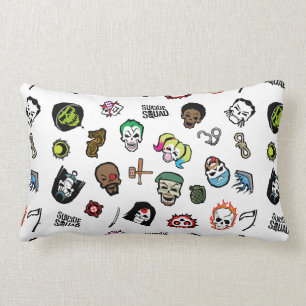 Suicide Squad   Suicide Squad Emoji Pattern Lumbar Pillow