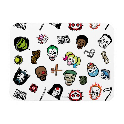 Suicide Squad  Suicide Squad Emoji Pattern Magnet