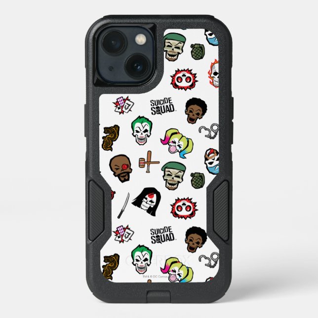 Suicide Squad | Suicide Squad Emoji Pattern Otterbox iPhone Case (Back)
