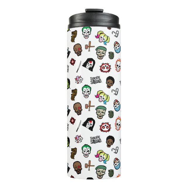 Suicide Squad | Suicide Squad Emoji Pattern Thermal Tumbler (Front)