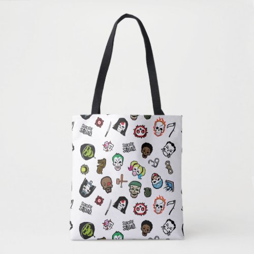 Suicide Squad  Suicide Squad Emoji Pattern Tote Bag
