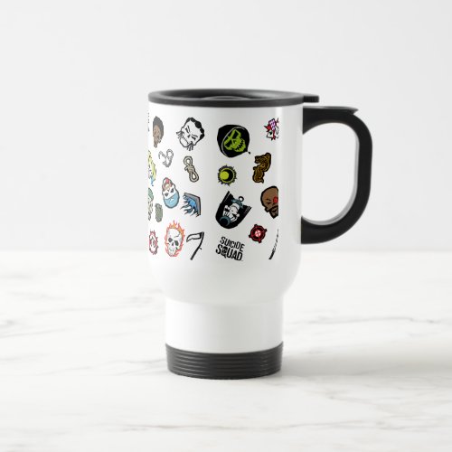 Suicide Squad  Suicide Squad Emoji Pattern Travel Mug