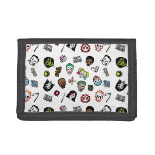 Suicide Squad   Suicide Squad Emoji Pattern Tri-fold Wallet